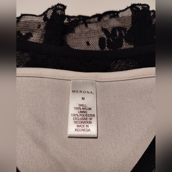 Merona Black Lace Blouse - Picture 7 of 8